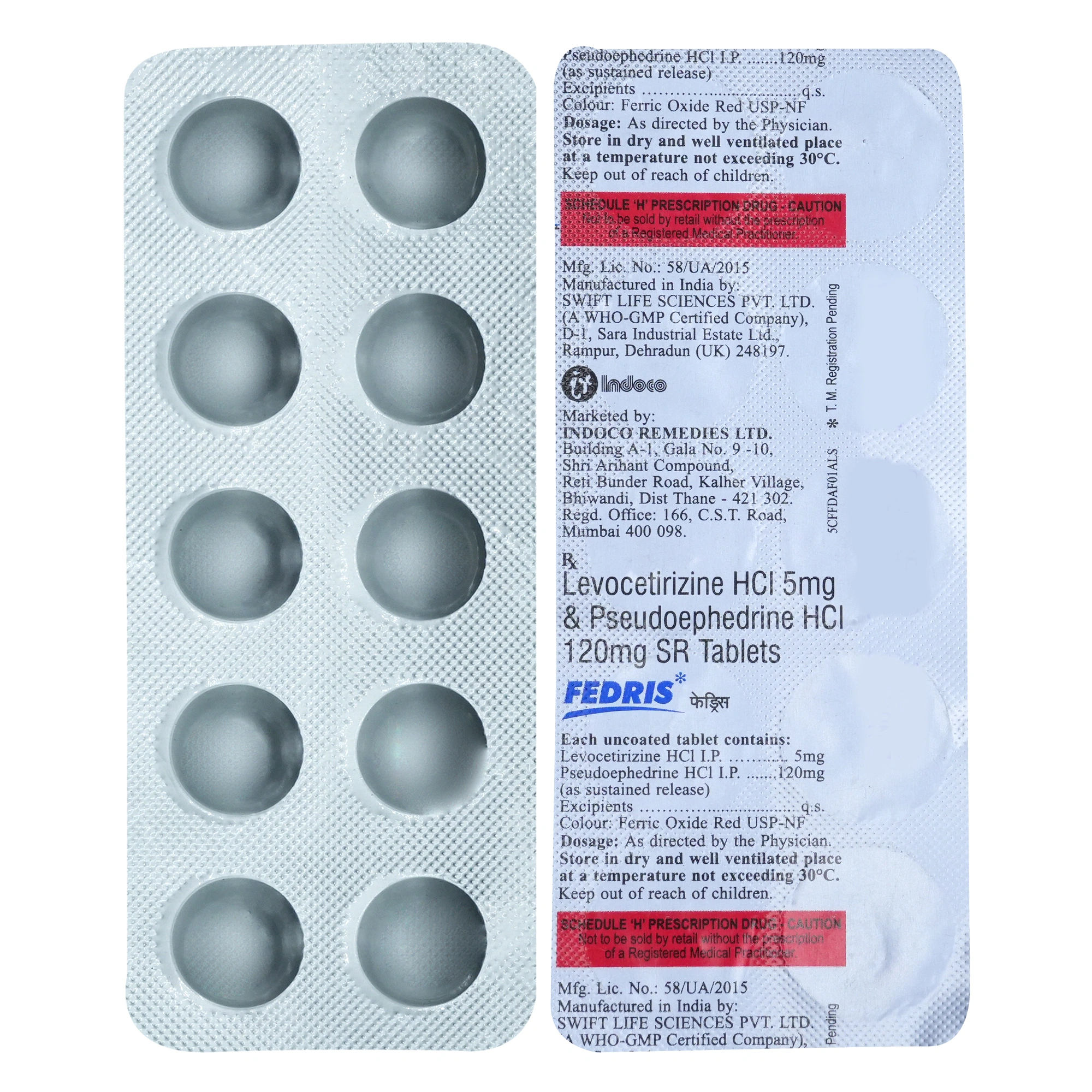 Fedris 5mg/120mg Tablet